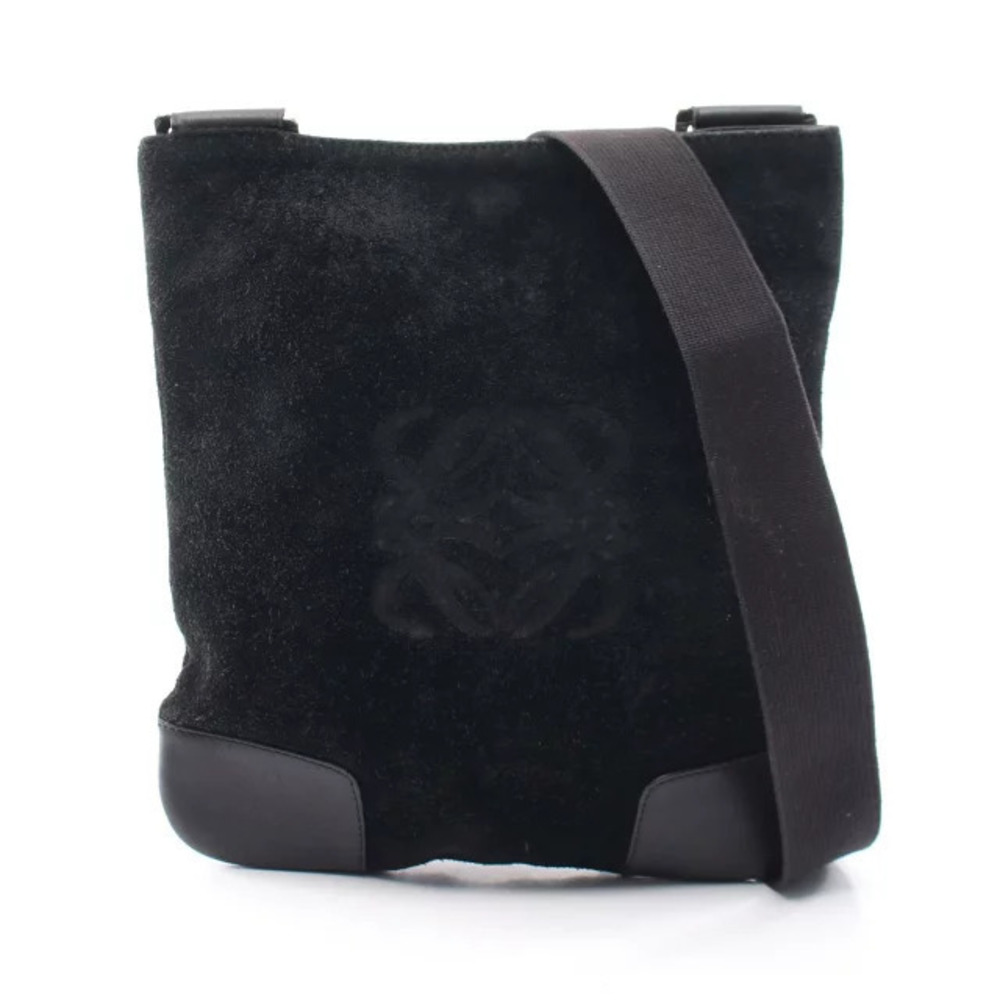 Loewe Anagram Leather Shoulder Bag Black